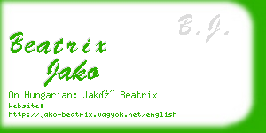 beatrix jako business card